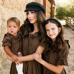 Ivy City Co Black and Brown Maple Mini Dress